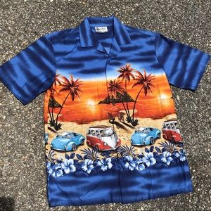 Aloha Republic Men’s Short Sleeve Button Down Polo